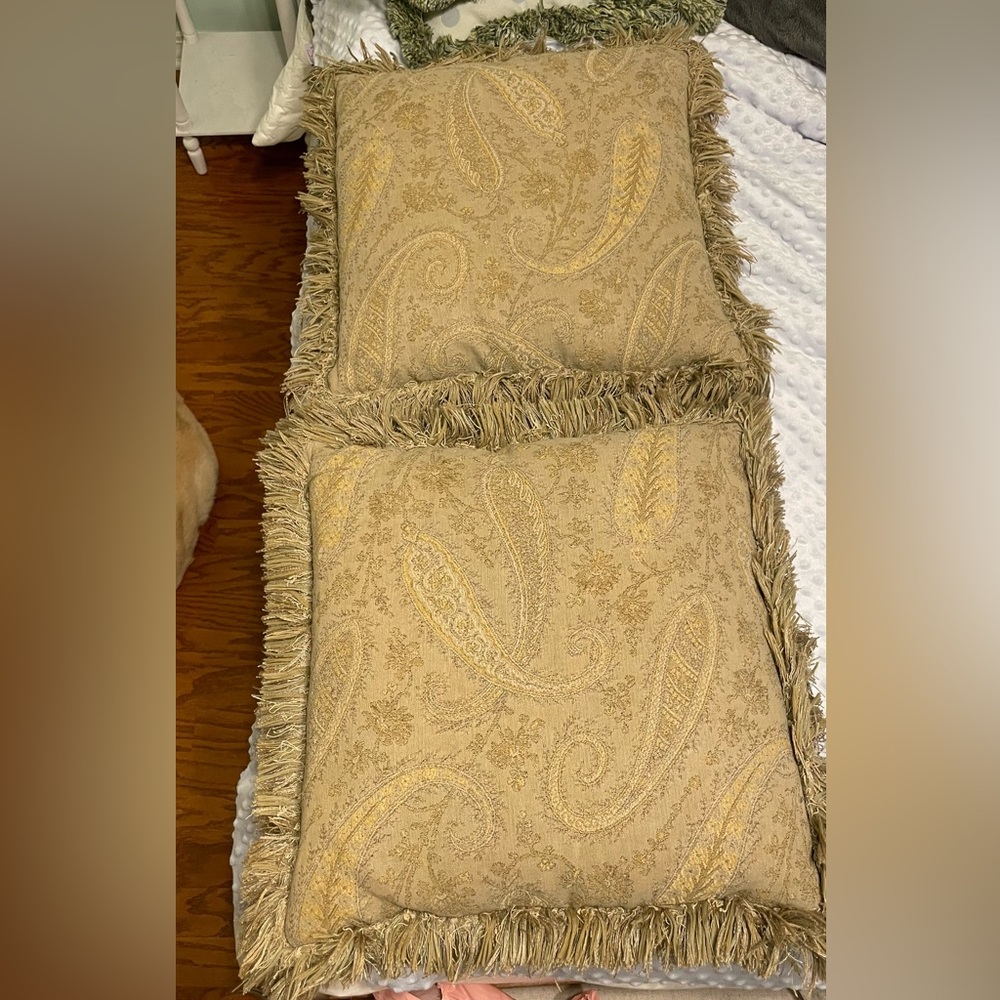 Arhaus Paisley Pillows! 14” X 14”! In Excellent Condition!